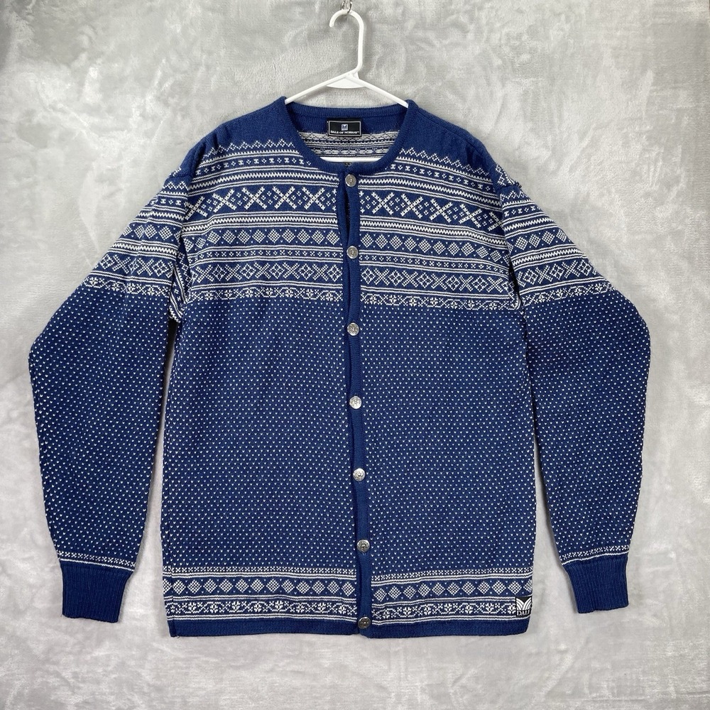 Dale Of Norway Cardigan Sweater Unisex XXL Metal Buttons Nordic Wool Fair Isle